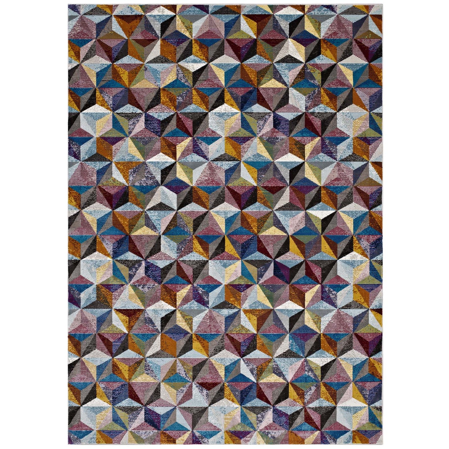 Arisa Geometric Hexagon Mosaic 8x10 Area Rug by Modway