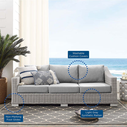Conway Sunbrella¨ Outdoor Patio Wicker Rattan Sofa by Modway