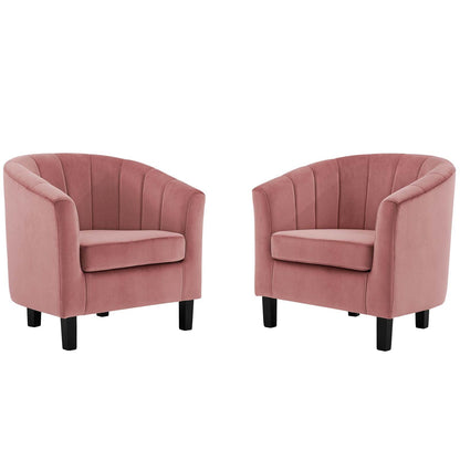 Prospect Channel Tufted Armchair Set of 2