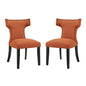 Curve Fabric Dining Side Chair Set of 2 by Modway