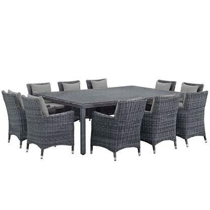 Summon 11 Piece Outdoor Patio Sunbrella¨ Dining Set by Modway
