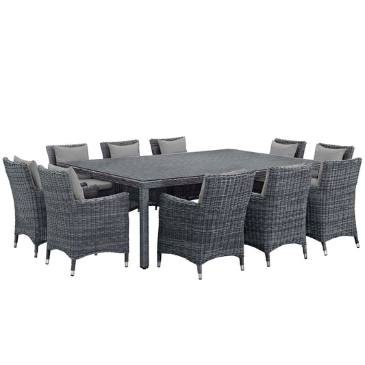 Summon 11 Piece Outdoor Patio Sunbrella¨ Dining Set by Modway