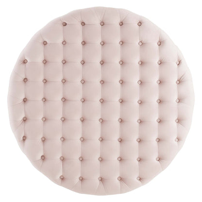 Ensconce Tufted Performance Velvet Round Ottoman by Modway