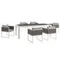 Stance 7 Piece Outdoor Patio Aluminum Dining Set by Modway