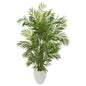 64"  Areca Palm Artificial Tree in White Planter UV Resistant (Indoor/Outdoor)