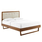 Willow Wood King Platform Bed With Angular Frame by Modway