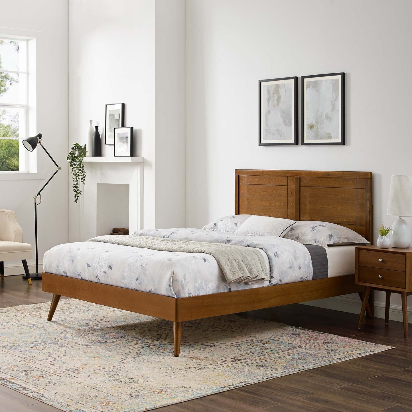 Marlee Wood Queen Platform Bed With Splayed Legs by Modway