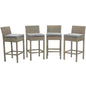 Conduit Outdoor Patio Wicker Rattan Bar Stool Set of 4 by Modway