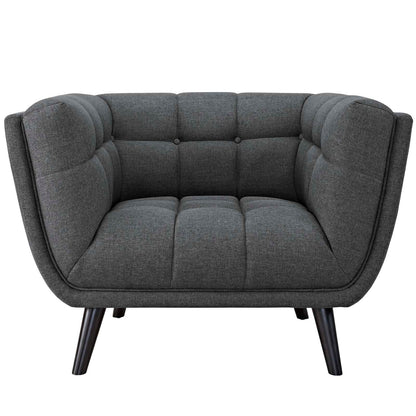 Bestow 2 Piece Upholstered Fabric Sofa and Armchair Set by Modway