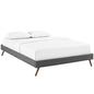 Loryn Fabric Queen Bed Frame with Round Splayed Legs by Modway