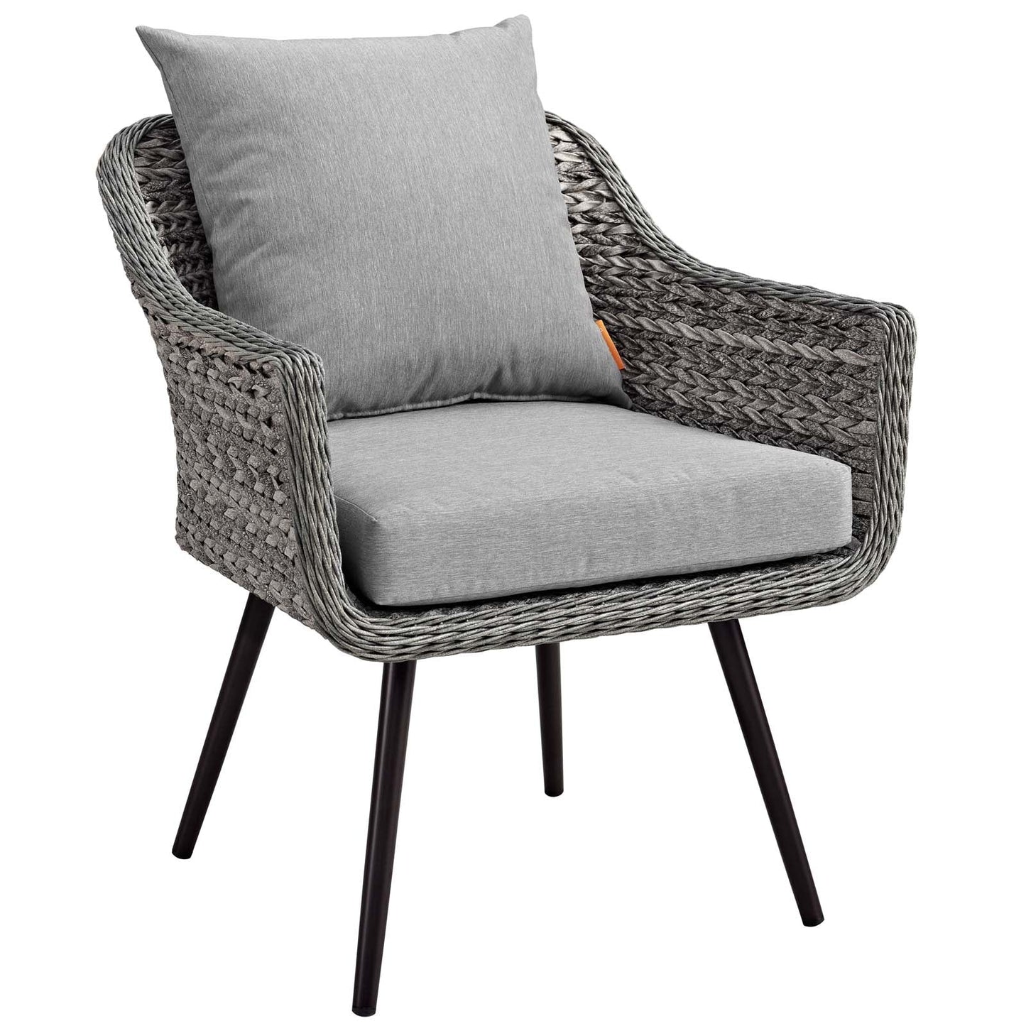 Endeavor 3 Piece Outdoor Patio Wicker Rattan Armchair and Coffee Table Set by Modway