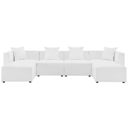Saybrook 6-Piece Outdoor Patio Upholstered Sectional Sofa by Modway