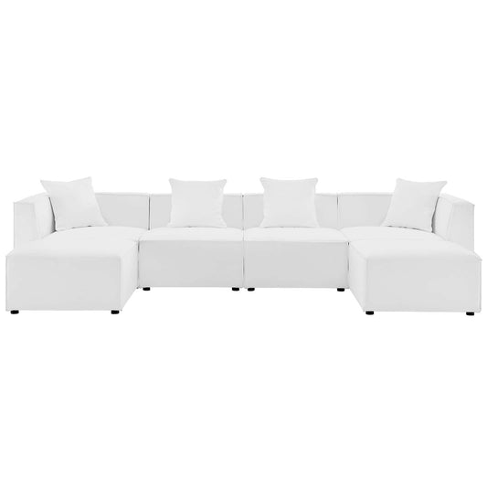 Saybrook 6-Piece Outdoor Patio Upholstered Sectional Sofa by Modway