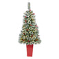 52' Frosted Swiss Pine Artificial Christmas Tree w/ 100 Clear LED Lights