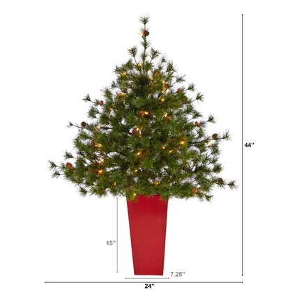44' Colorado Mountain Pine Artificial Christmas Tree w/ 50 Clear Lights