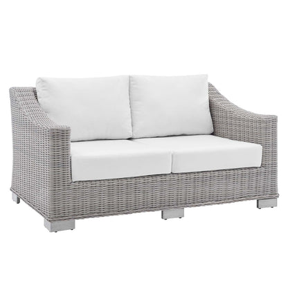 Conway Sunbrella¨ Outdoor Patio Wicker Rattan Loveseat by Modway