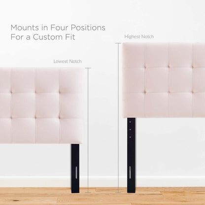 Lily Biscuit Tufted Performance Velvet Twin Headboard by Modway