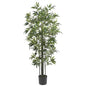 Nearly Natural 6' Bamboo Silk Tree (Green Trunks) 5294