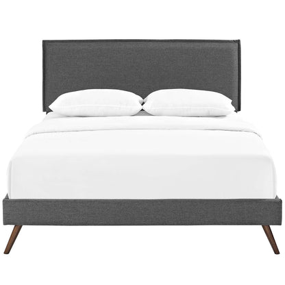 Amaris Queen Platform Bed with Round Splayed Legs