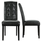 Perdure Vinyl Dining Chairs Set of 2 by Modway