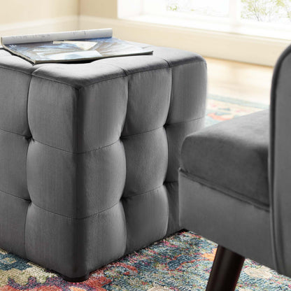 Contour Tufted Cube Performance Velvet Ottoman by Modway