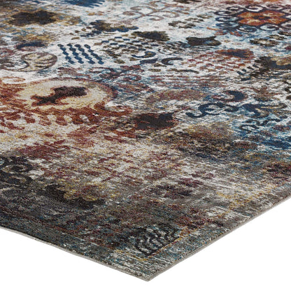 Success Tahira Transitional Distressed Vintage Floral Moroccan Trellis 5x8 Area Rug by Modway