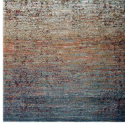 Tribute Jacinda Rustic Distressed Vintage Lattice 5x8 Area Rug by Modway