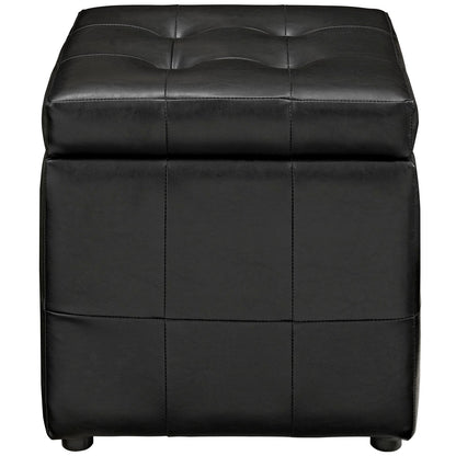 Volt Storage Upholstered Vinyl Ottoman by Modway