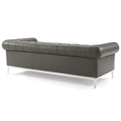 Idyll Tufted Button Upholstered Leather Chesterfield Sofa by Modway