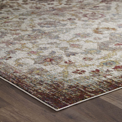 Success Kaede Distressed Vintage Floral Moroccan Trellis 4x6 Area Rug by Modway
