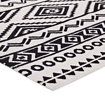 Haku Geometric Moroccan Tribal 5x8 Area Rug by Modway