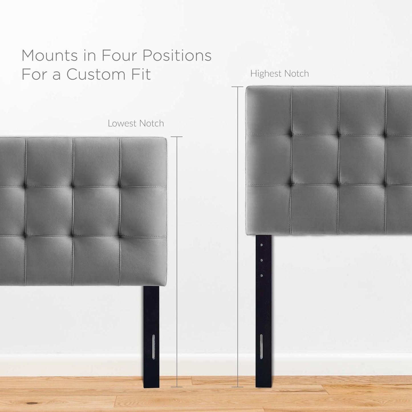 Lily Biscuit Tufted Performance Velvet Twin Headboard by Modway