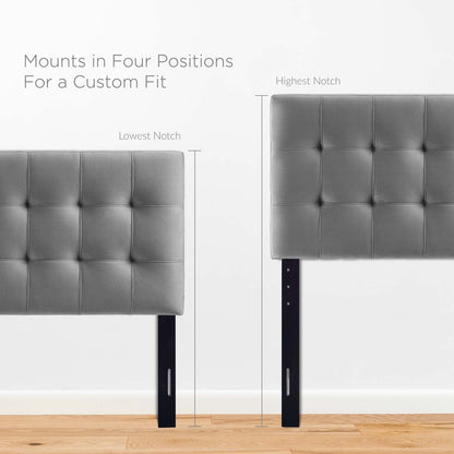 Lily Biscuit Tufted Performance Velvet Twin Headboard by Modway