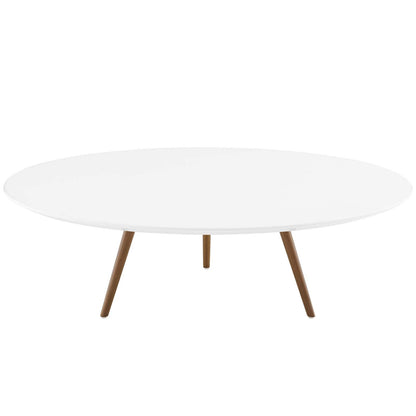 Lippa 48" Round Wood Coffee Table with Tripod Base by Modway