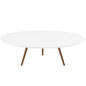Lippa 48" Round Wood Coffee Table with Tripod Base by Modway