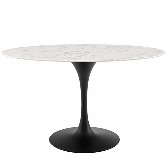 Lippa 54" Oval Faux Marble Dining Table by Modway