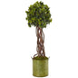2.5' English Ivy Tree in Metal Planter UV Resistant (Indoor/Outdoor)