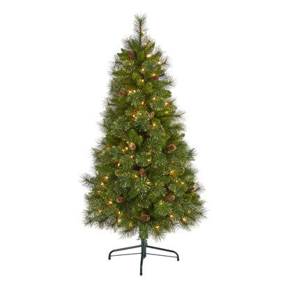 5' Golden Tip Washington Pine Artificial Christmas Tree with 150 Clear Lights
