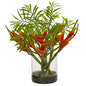 Mini Heliconia & Palm Tropical Artificial Arrangement