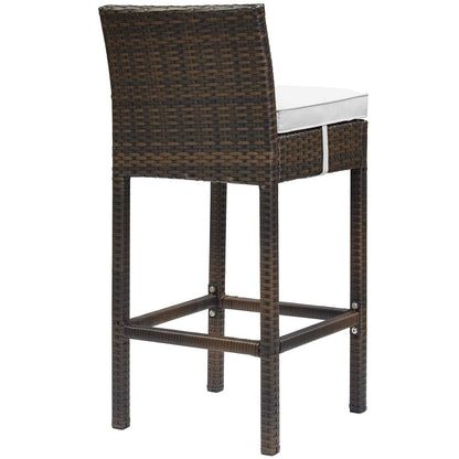 Conduit Outdoor Patio Wicker Rattan Bar Stool Set of 4 by Modway