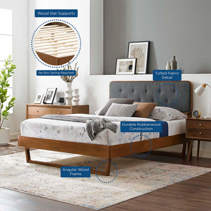Bridgette Wood Full Platform Bed With Angular Frame by Modway