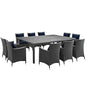 Sojourn 11 Piece Outdoor Patio Sunbrella¨ Dining Set by Modway