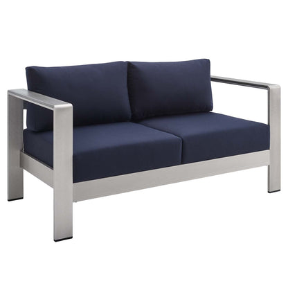 Shore 4 Piece Sunbrella¨ Fabric Outdoor Patio Aluminum Set by Modway