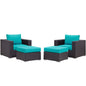 Convene 4 Piece Outdoor Patio Sectional Set by Modway