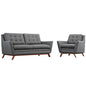 Beguile Upholstered Fabric Living Room Set Set of 2 by Modway