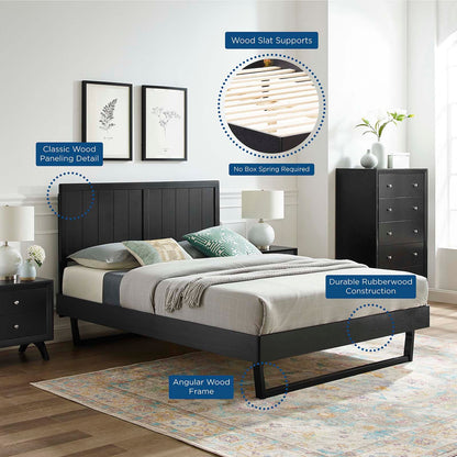 Alana Wood Full Platform Bed With Angular Frame by Modway