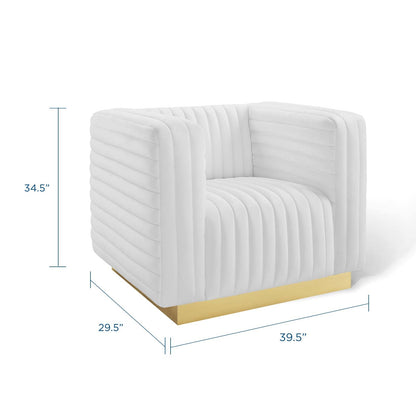 Charisma Channel Tufted Performance Velvet Accent Armchair by Modway