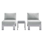 Shore 3 Piece Sunbrella¨ Fabric Outdoor Patio Aluminum Set by Modway