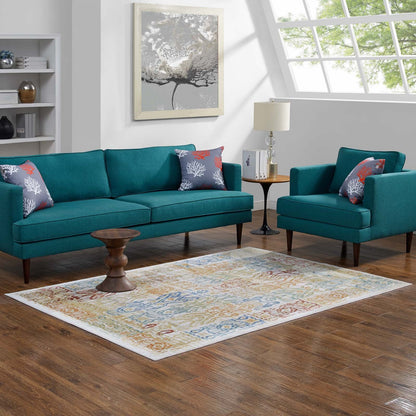 Solimar Distressed Southwestern Aztec 8x10 Area Rug by Modway