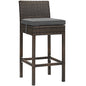 Conduit Outdoor Patio Wicker Rattan Bar Stool in B